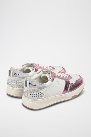 ##Baskets en cuir - Rose