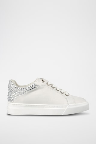 ##Baskets en cuir nappa - Blanc