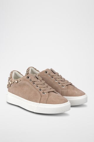 ##Baskets en nubuck - Taupe