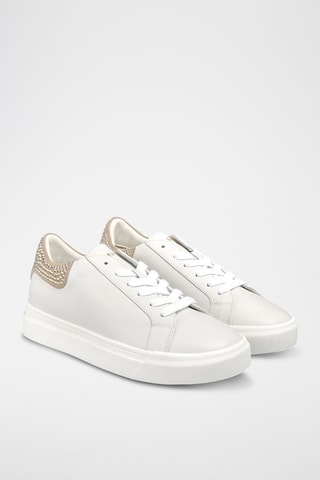 ##Baskets en cuir nappa - Blanc