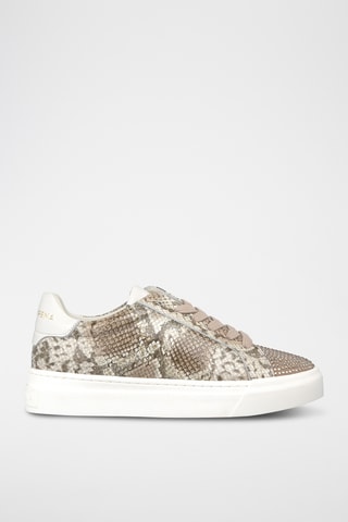 ##Baskets en cuir - Beige