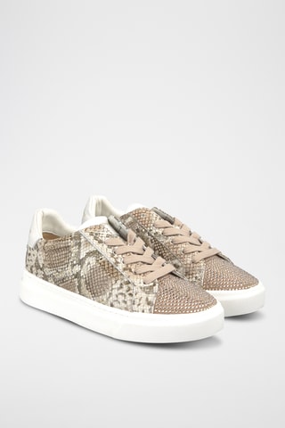 ##Baskets en cuir - Beige