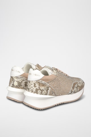 ##Baskets en cuir - Beige