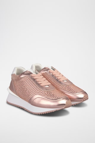 ##Baskets en cuir - Rose