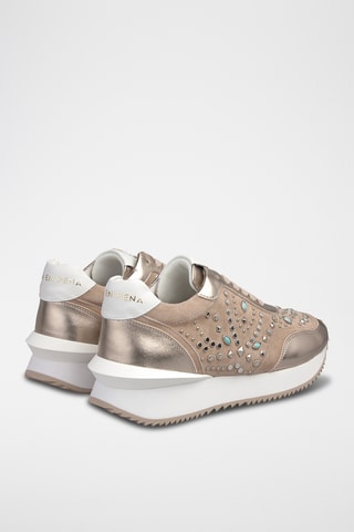 ##Baskets en cuir - Doré
