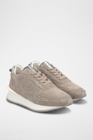 ##Baskets en nubuck - Taupe