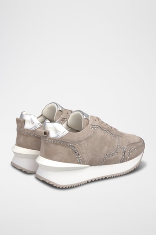 ##Baskets en nubuck - Taupe