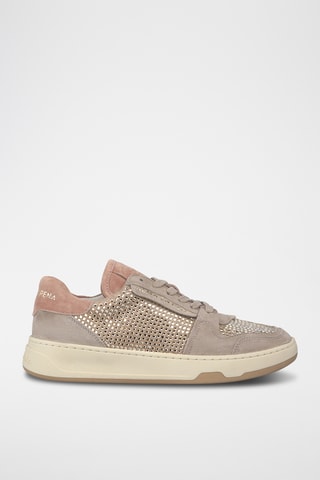 ##Baskets en nubuck - Vieux rose