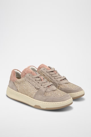 ##Baskets en nubuck - Vieux rose