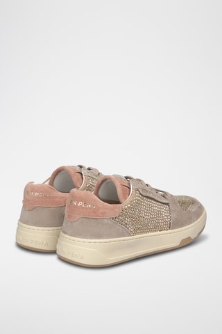 ##Baskets en nubuck - Vieux rose