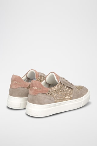 ##Baskets en nubuck - Vieux rose