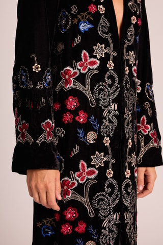 Kimono en velours - Noir
