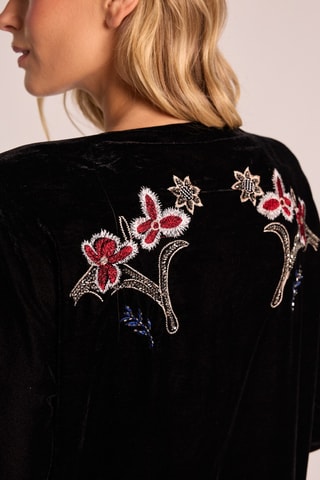 Kimono en velours - Noir