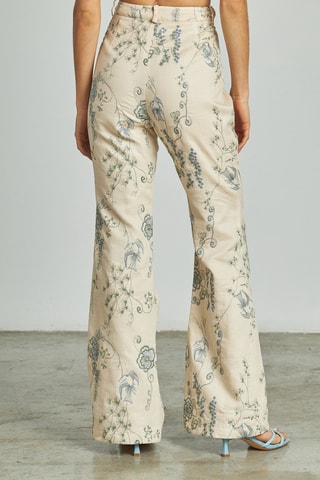##Pantalon taille haute - Ciel