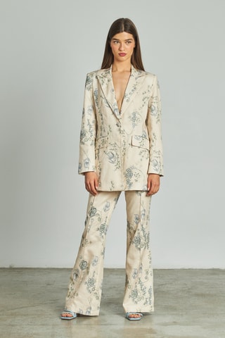 ##Pantalon taille haute - Ciel