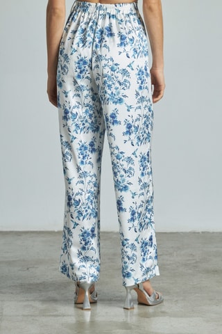##Pantalon droit taille haute - Ciel