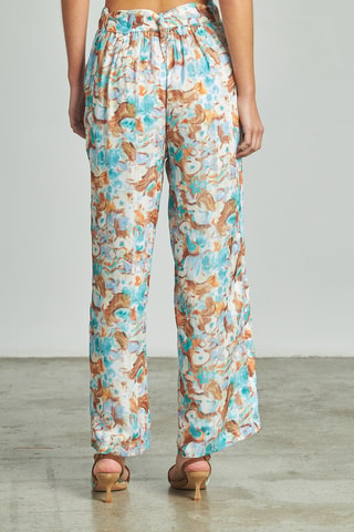 ##Pantalon droit taille haute - Ciel