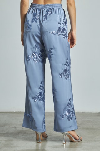 ##Pantalon droit taille haute - Ciel