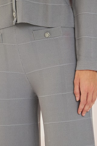 ##Pantalon droit taille haute - Gris clair