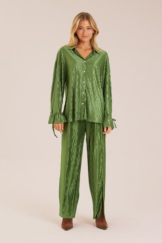 ##Pantalon taille haute - Vert olive
