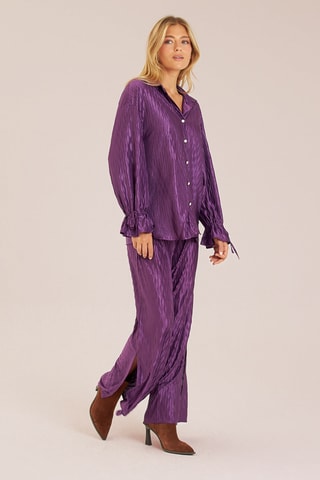 ##Pantalon taille haute - Violet