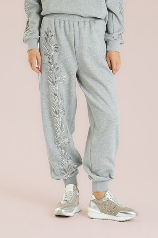 ##Jogging taille haute - Gris clair chiné