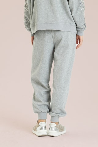 ##Jogging taille haute - Gris clair chiné