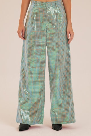 ##Pantalon taille haute - Vert clair