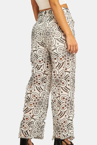 ##Pantalon en broderie anglaise - Blanc