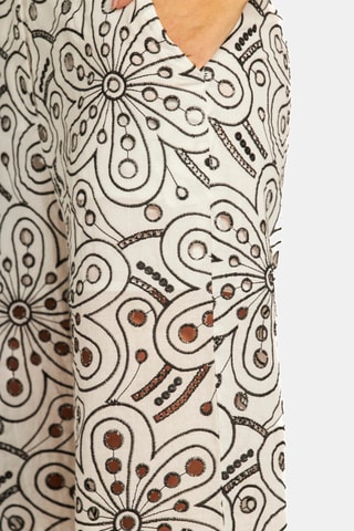 ##Pantalon en broderie anglaise - Blanc
