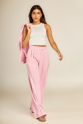 ##Pantalon droit - Rose