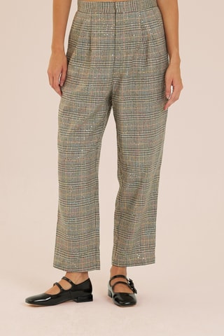 ##Pantalon droit taille haute - Beige et kaki