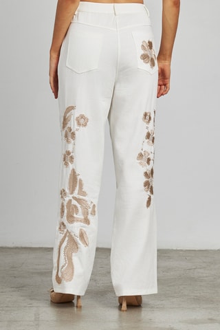 ##Jean droit - Blanc