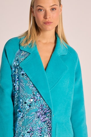 Manteau en laine - Turquoise