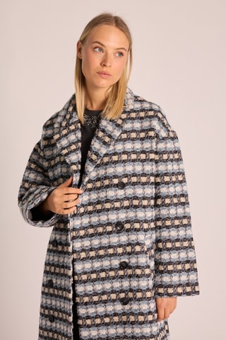 Manteau en laine - Bleu-gris