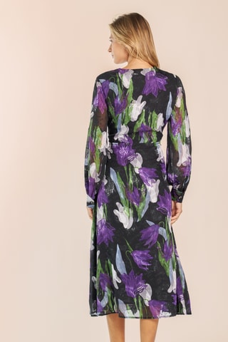##Robe midi - Violet et vert