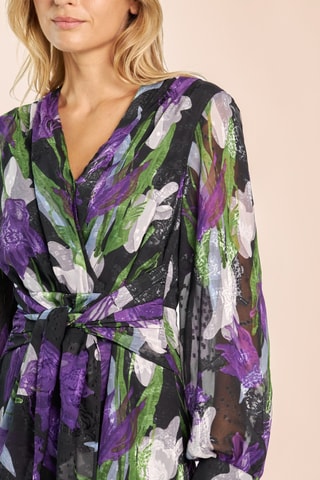 ##Robe midi - Violet et vert