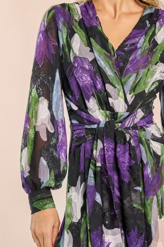 ##Robe midi - Violet et vert