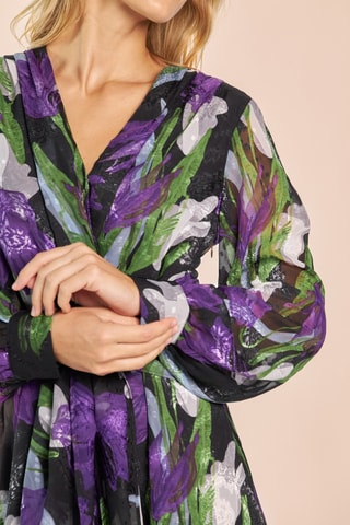 ##Robe midi - Violet et vert