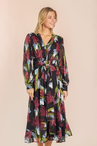 ##Robe midi - Rouge et vert