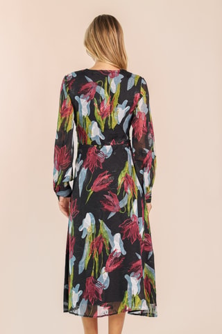 ##Robe midi - Rouge et vert