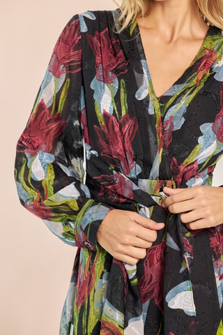 ##Robe midi - Rouge et vert