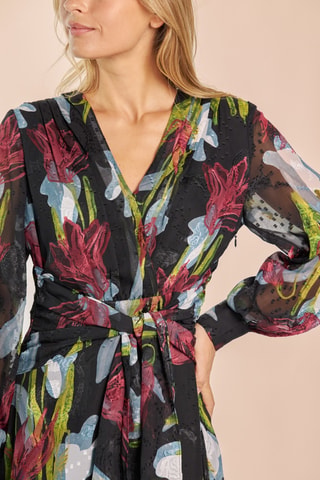 ##Robe midi - Rouge et vert
