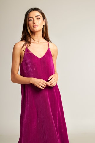 ##Robe midi - Fuchsia