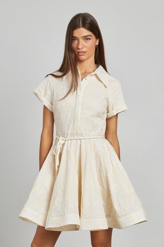 ##Robe patineuse en lin - Blanc