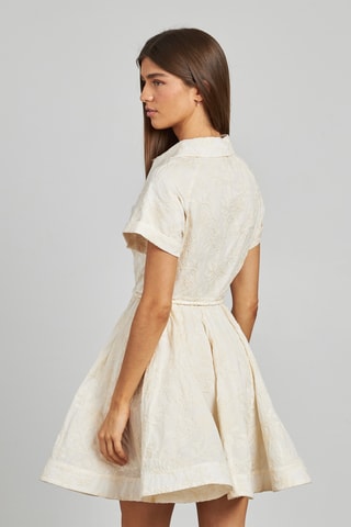 ##Robe patineuse en lin - Blanc