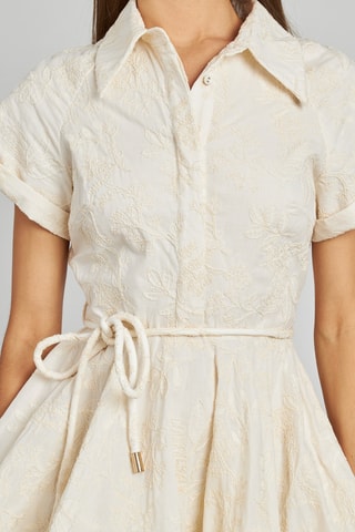 ##Robe patineuse en lin - Blanc
