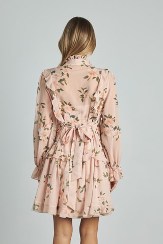 ##Robe volantée - Rose