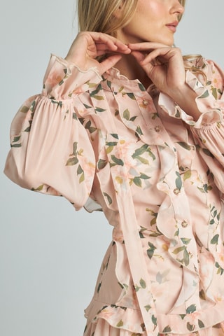##Robe volantée - Rose