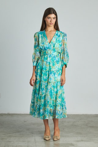 ##Robe midi - Turquoise
